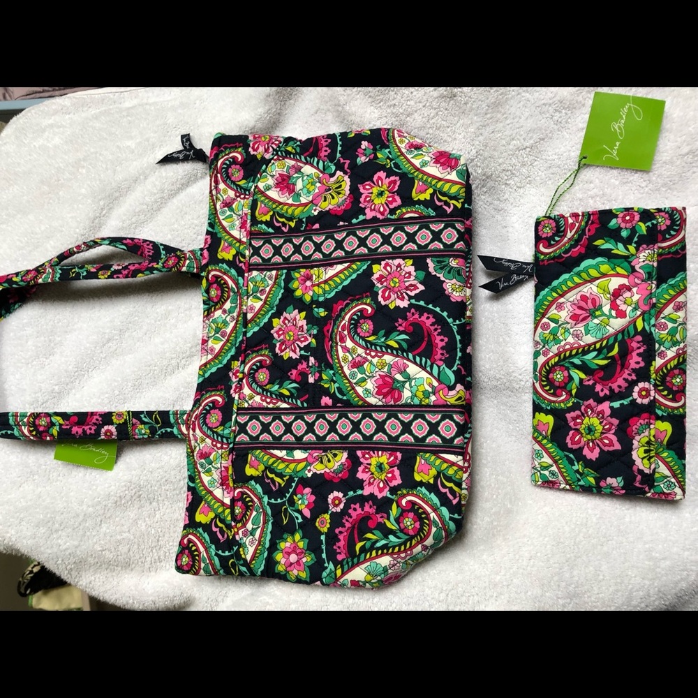 Vera Bradley shoulder bag & matching wallet